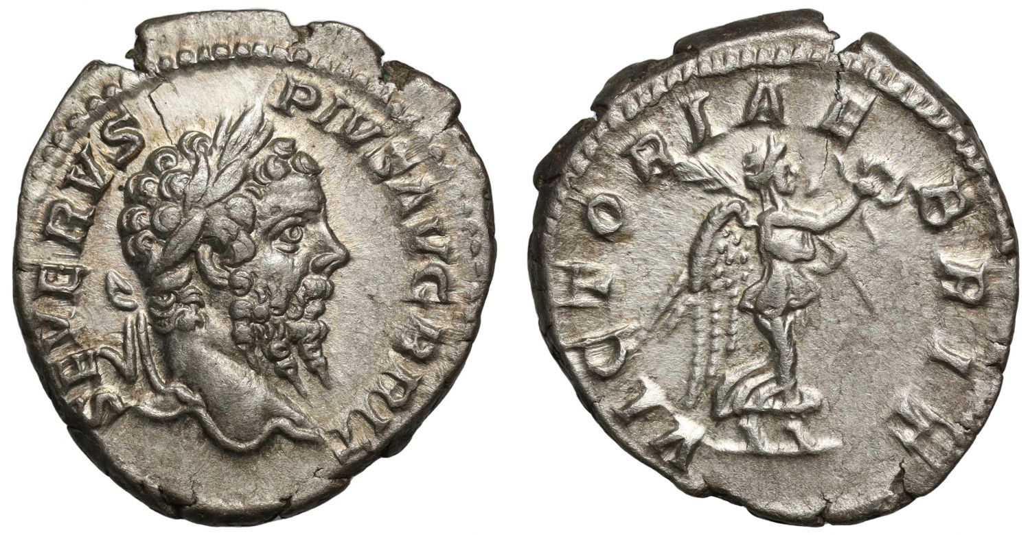 Septimius Severus, Silver Denarius, Victory in Britain