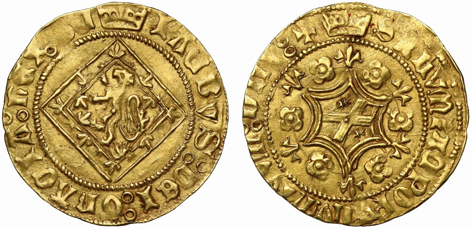 Scotland, James II gold Demy, type IVa, error legend and reverse orientation AU58