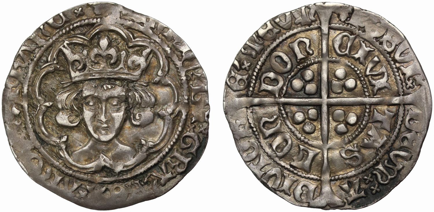 Henry VII Groat, class I, mintmark  lis over halved rose
