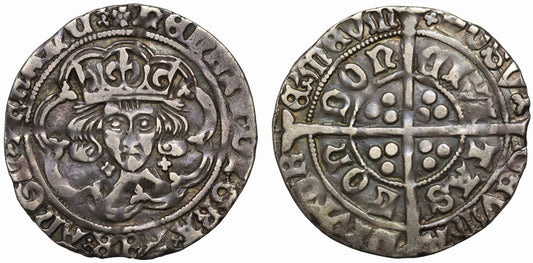 Henry VII Groat, class I, mm. rose on obverse only, crosses by neck & before P