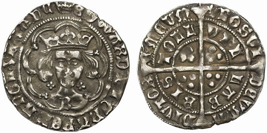 Edward IV, First Reign, Light Coinage, Groat, Bristol, mintmark Crown