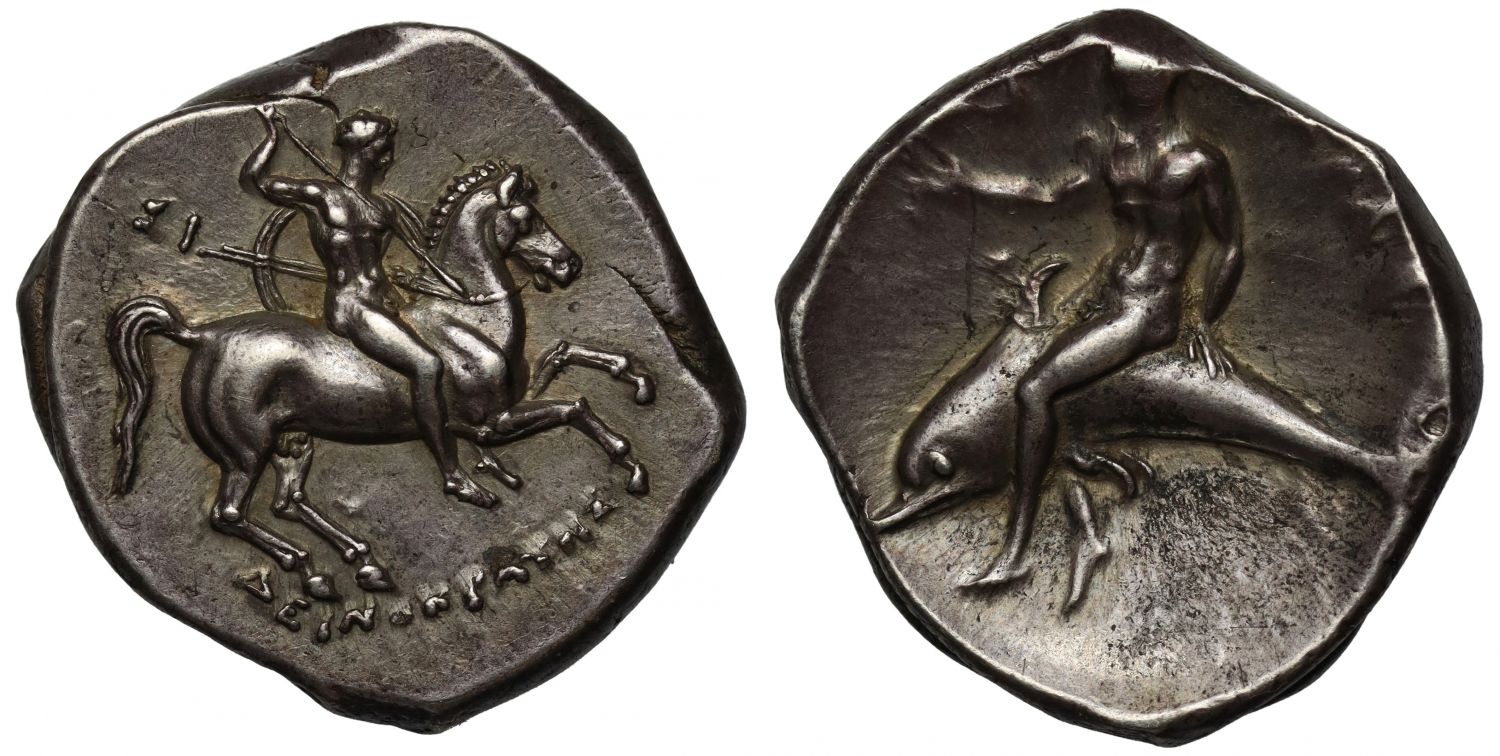 Calabria, Tarentum, silver Nomos, c. 280-272 BC.