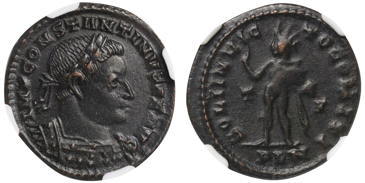 Romano-British Interest - London Mint, Constantine I (AD 306-337), Æ 3, London. NGC XF