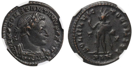 Romano-British Interest - London Mint, Constantine I (AD 306-337), Æ 3, London. NGC XF