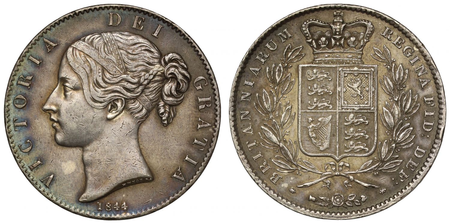 Victoria 1844 Crown, edge with star stops