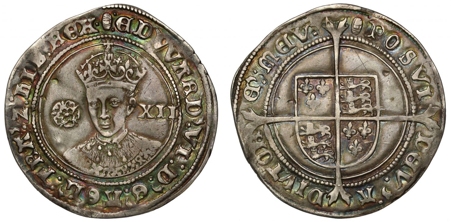 Edward VI fine silver Shilling, mintmark tun