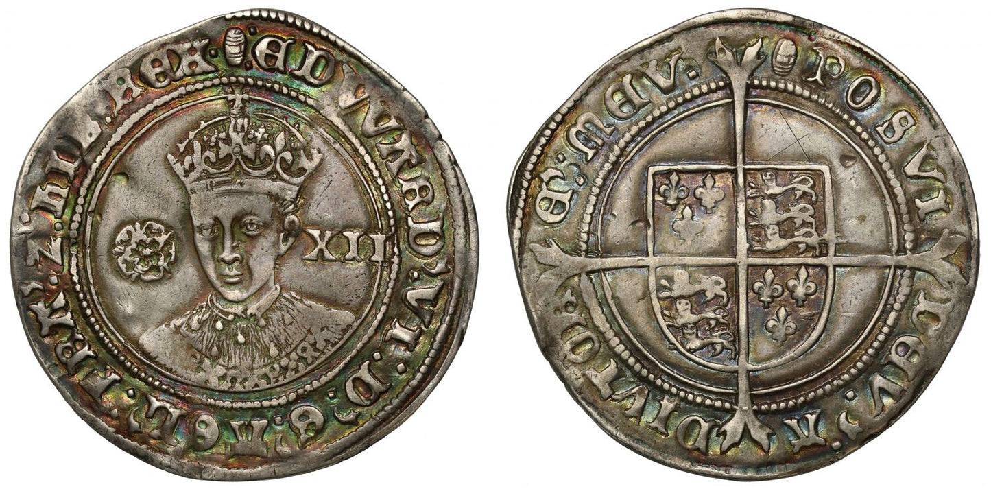 Edward VI fine silver Shilling, mintmark tun