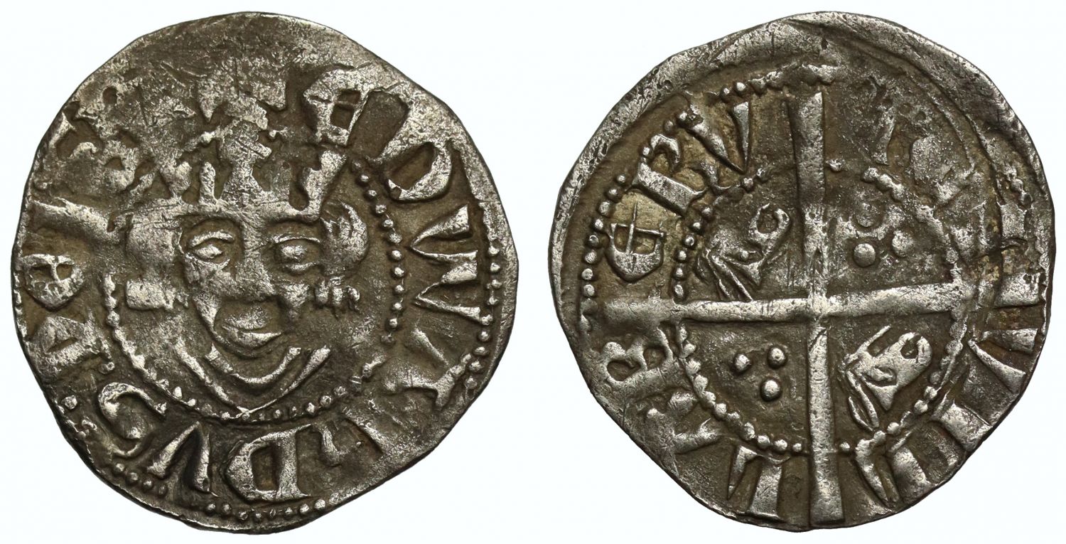Edward III Halfpenny, Berwick mint, local dies with two bear heads very clear