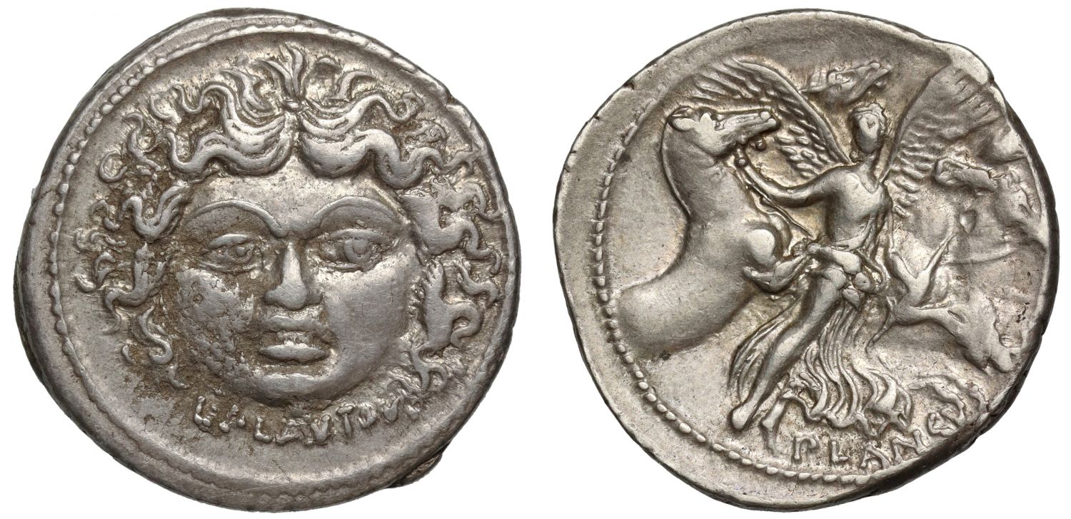 L. Plautius Plancus, Silver Denarius.