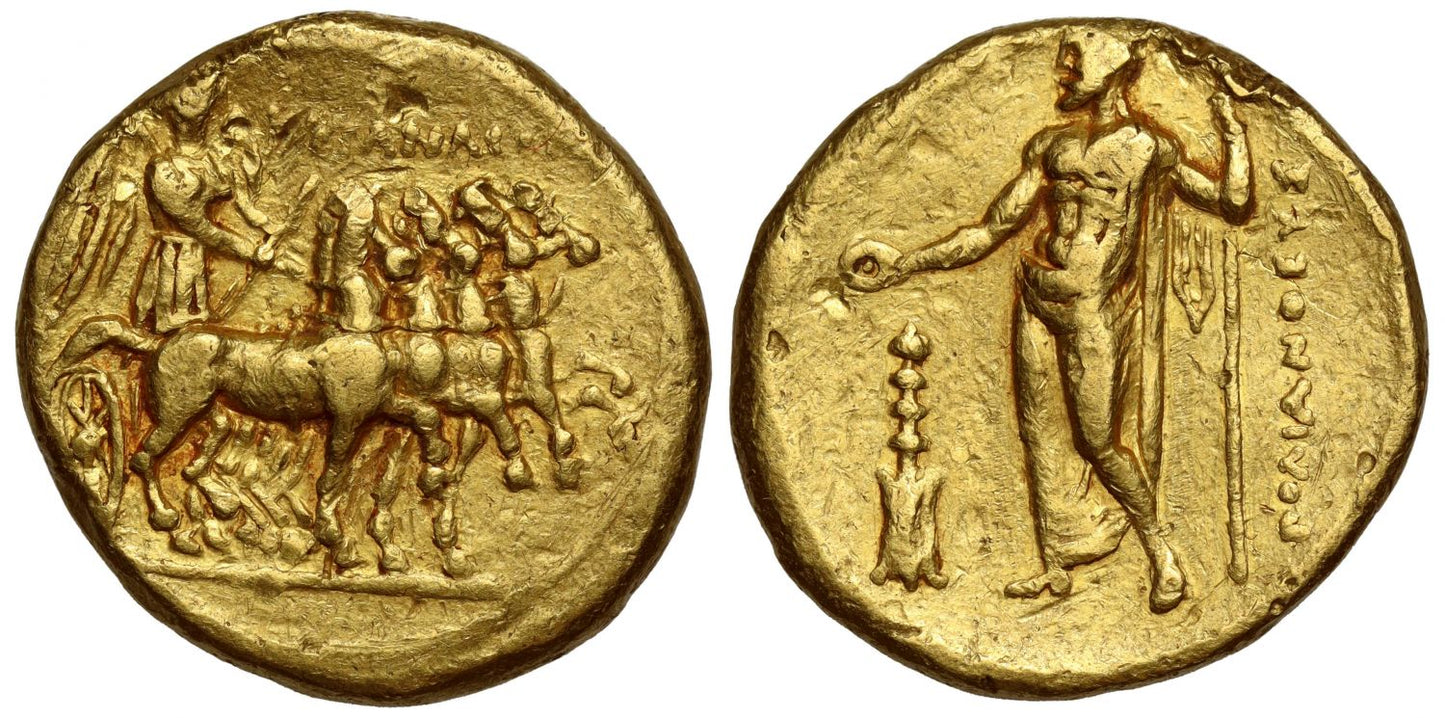 Cyrenaica, Ophellas, Gold Stater, c. 322-313 BC.