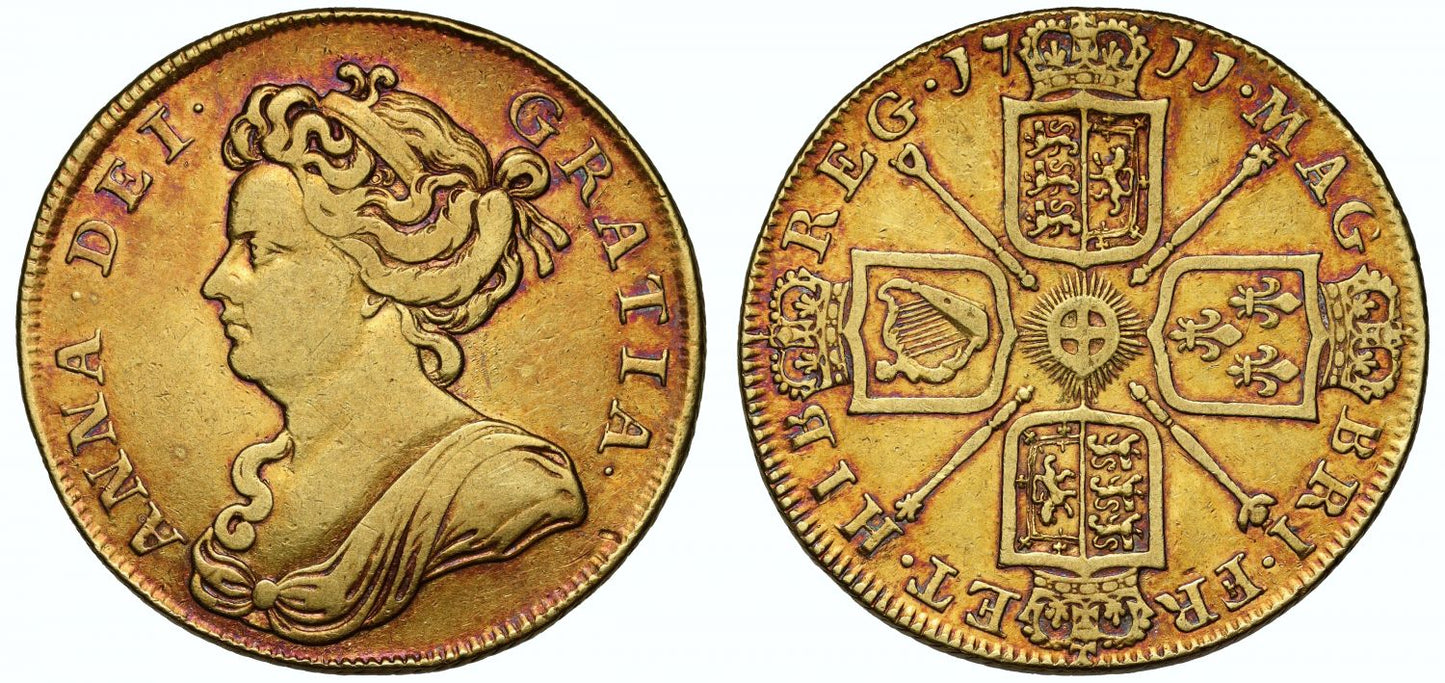 Anne 1711 gold Two-Guineas