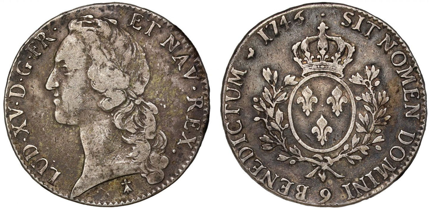 France, Louis XV 1746 Ecu au bandeau, Rennes mint