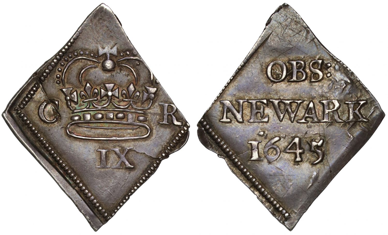 Charles I 1645 Ninepence, Newark, siege piece issued under duress