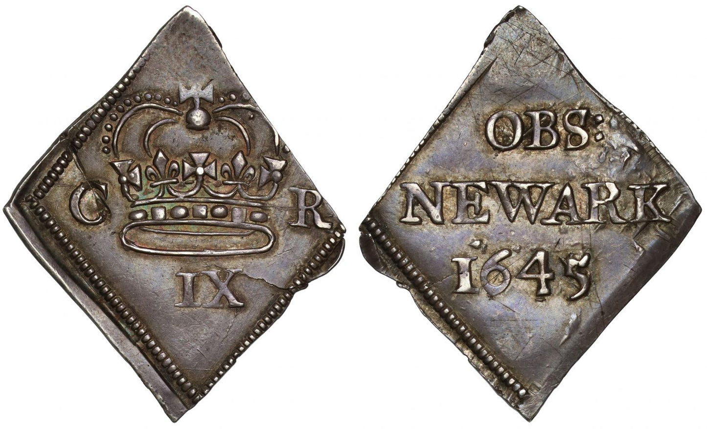 Charles I 1645 Ninepence, Newark, siege piece issued under duress