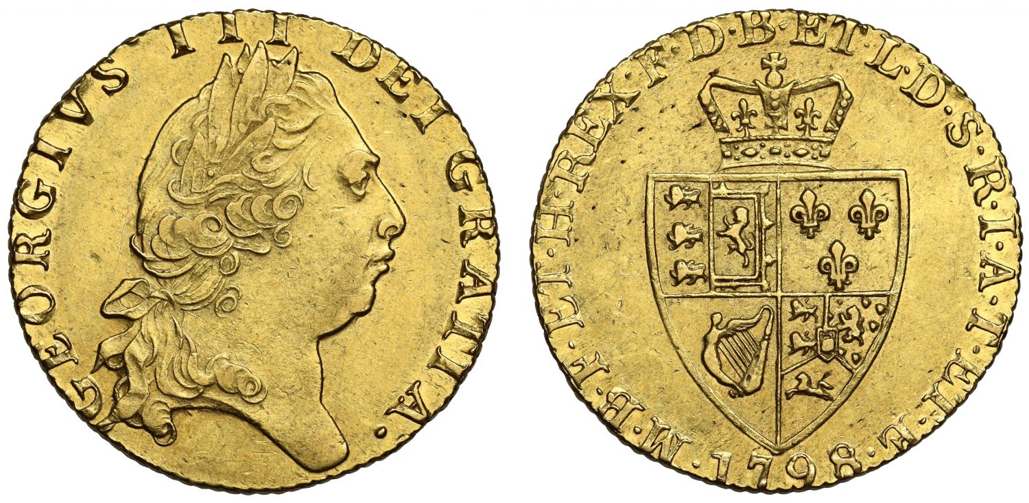 George III 1798 Guinea, 5th bust, spade reverse