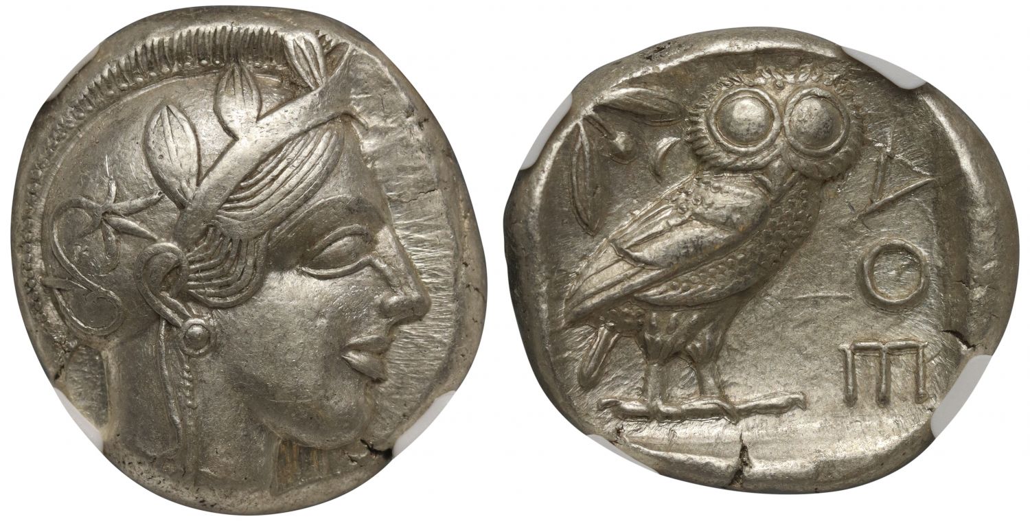 Athens, Silver Tetradrachm, Ch XF 5/5 4/5.