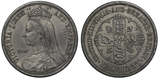 Victoria 1887 lead pattern Halfpenny for Adolph Weyl, three date trial