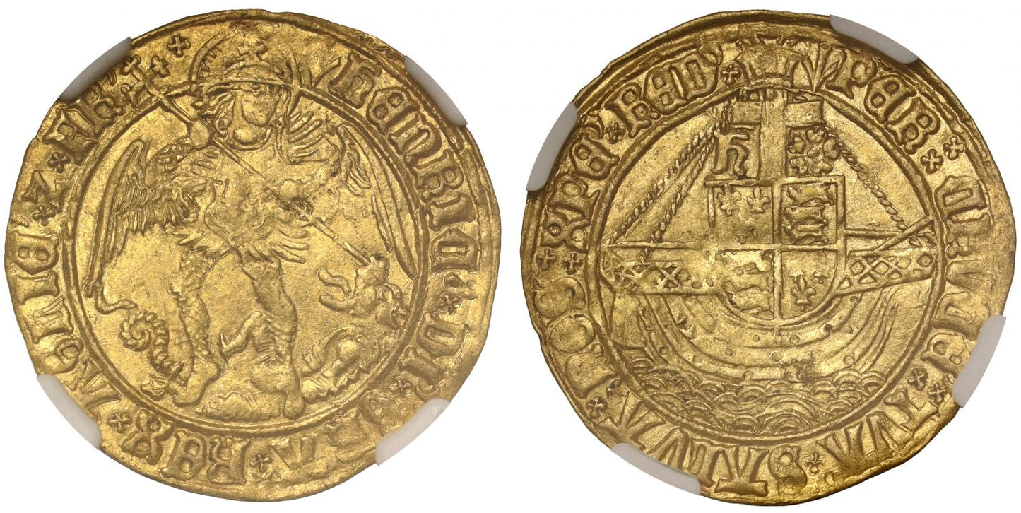 Henry VII Angel, type V, MS62, im pheon (1505-9), ex New Forest Hoard