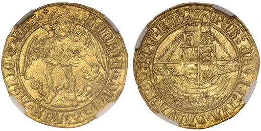Henry VII Angel, type V, MS62, im pheon (1505-9), ex New Forest Hoard