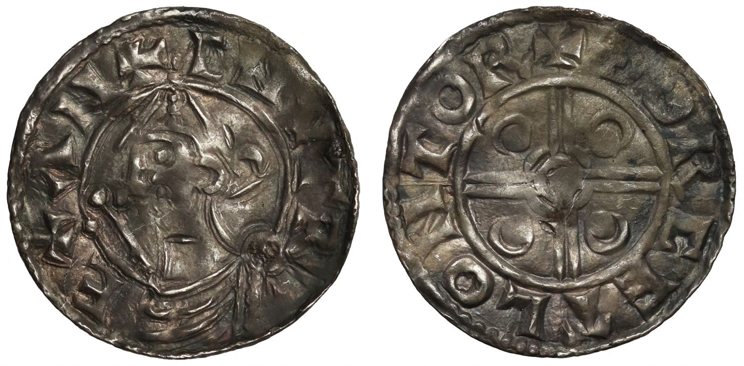 Canute Penny, Pointed Helmet type, Torksey, Lincolnshire, Thorcetel