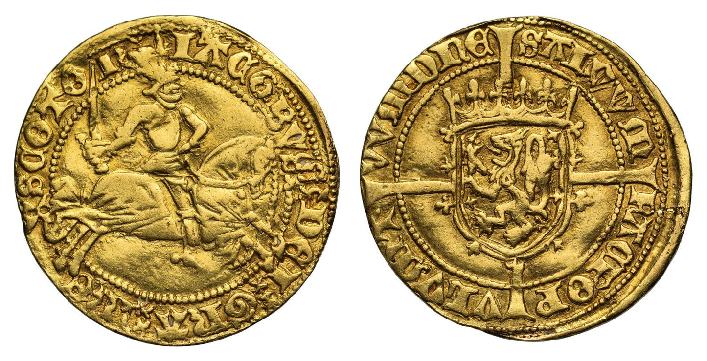 Scotland, James III Rider, single shield tressure with rare reverse reading