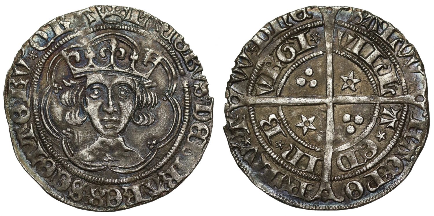 Scotland, James IV Groat, light coinage, Edinburgh, type III, QRA legend
