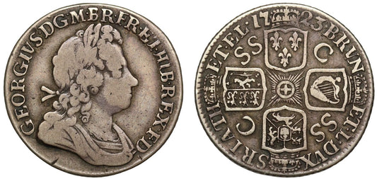 George I 1723 Shilling SSC with French Arms at date in error