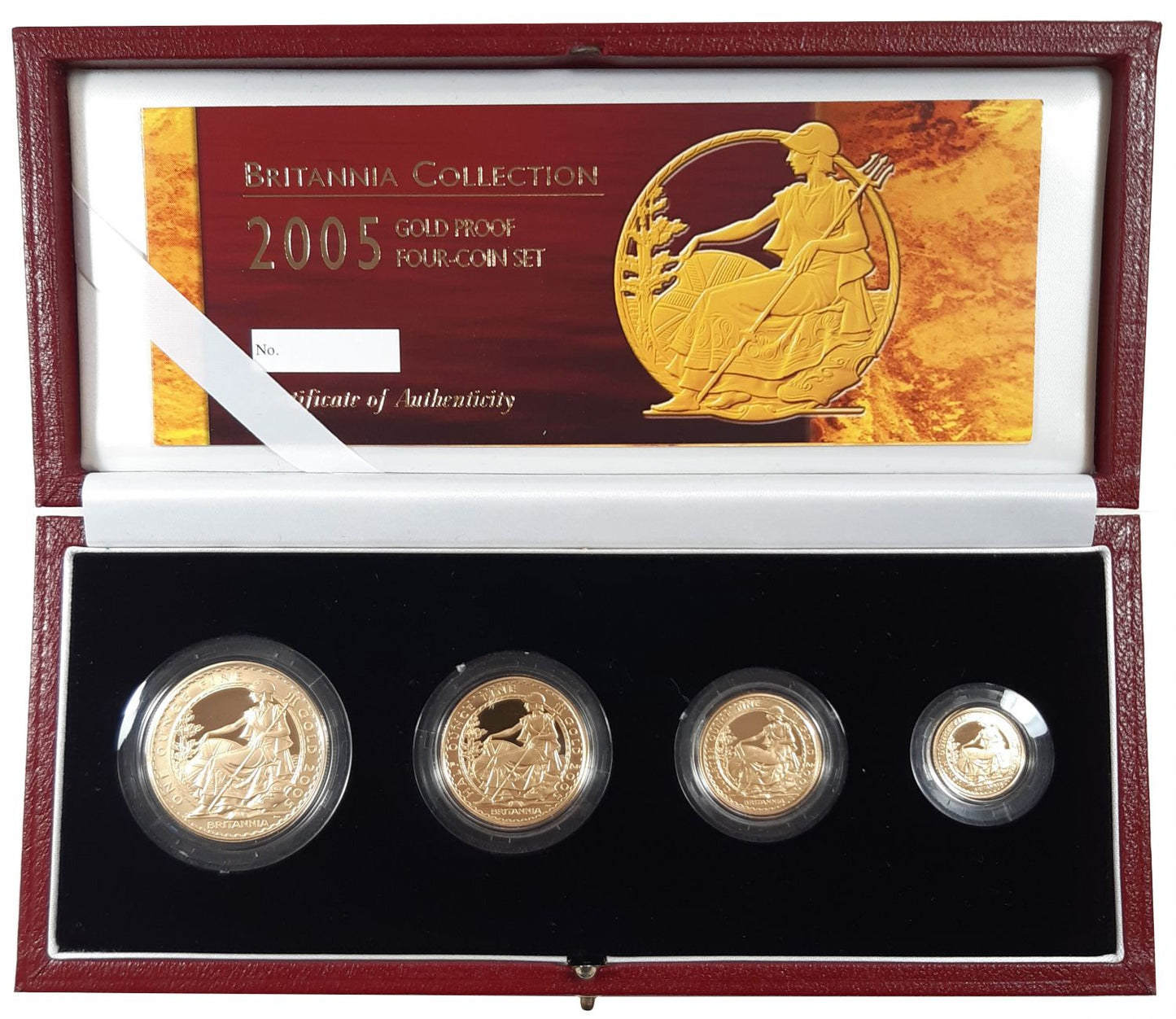Elizabeth II 2005 gold proof 4-coin Set Britannia