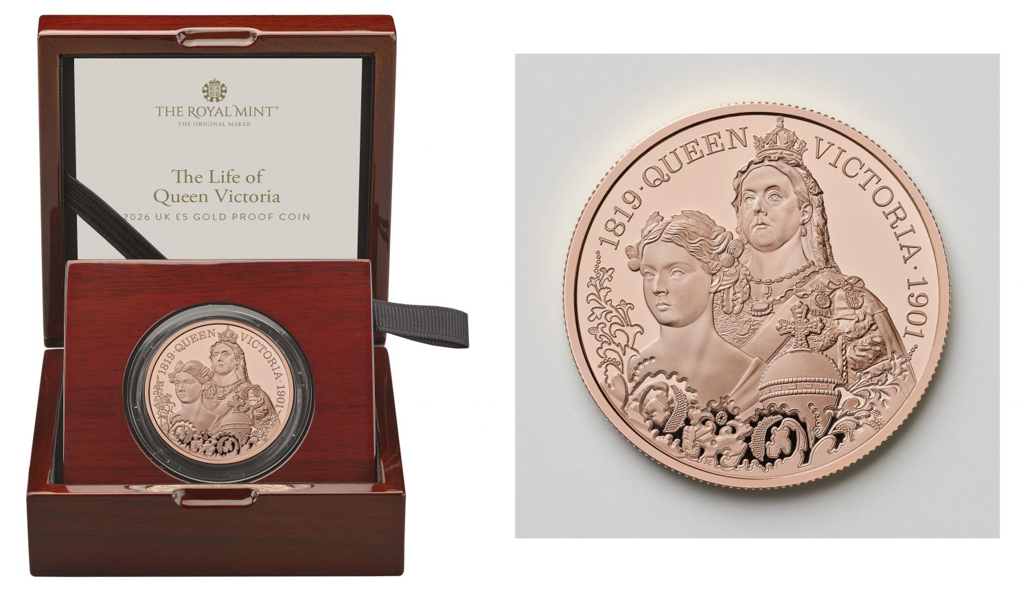 * Charles III 2026 gold proof £5 Victoria