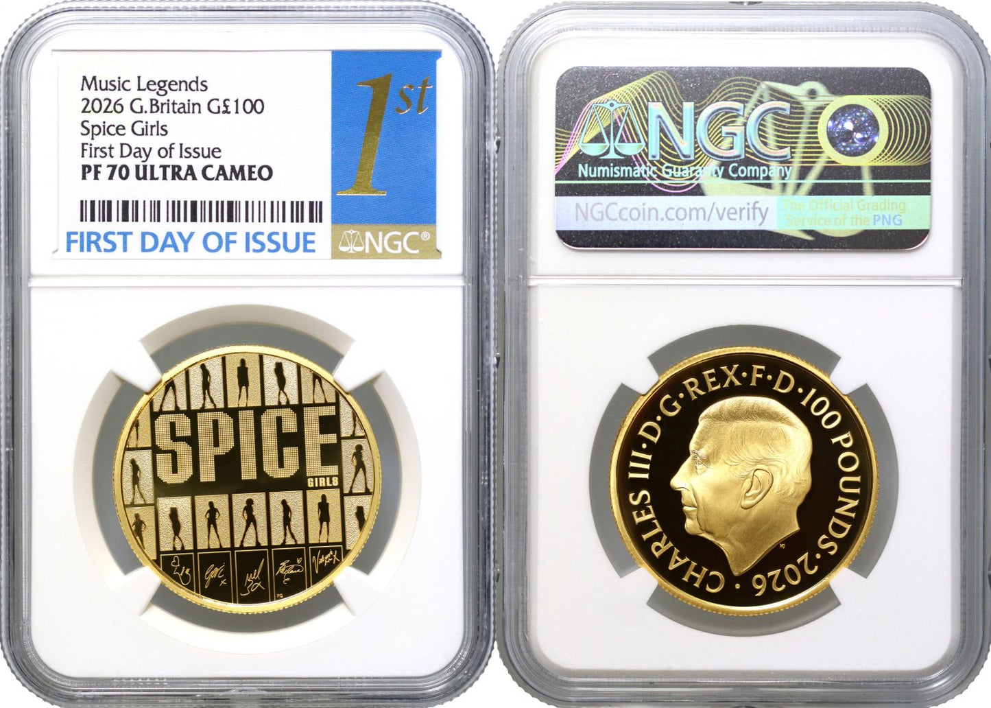 Charles III 2026 gold proof 1oz Spice Girls