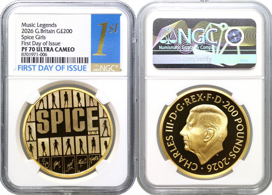 Charles III 2026 gold PF70 FDI 2oz Spice Girls