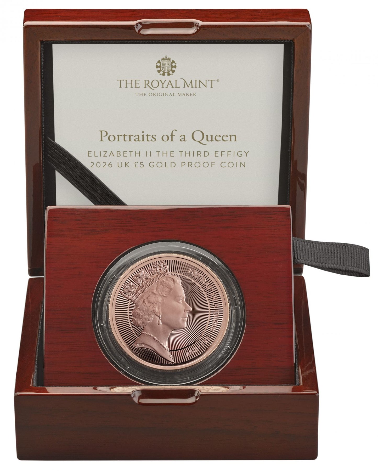 Charles III 2026 gold proof £5 QEII Third Effigy