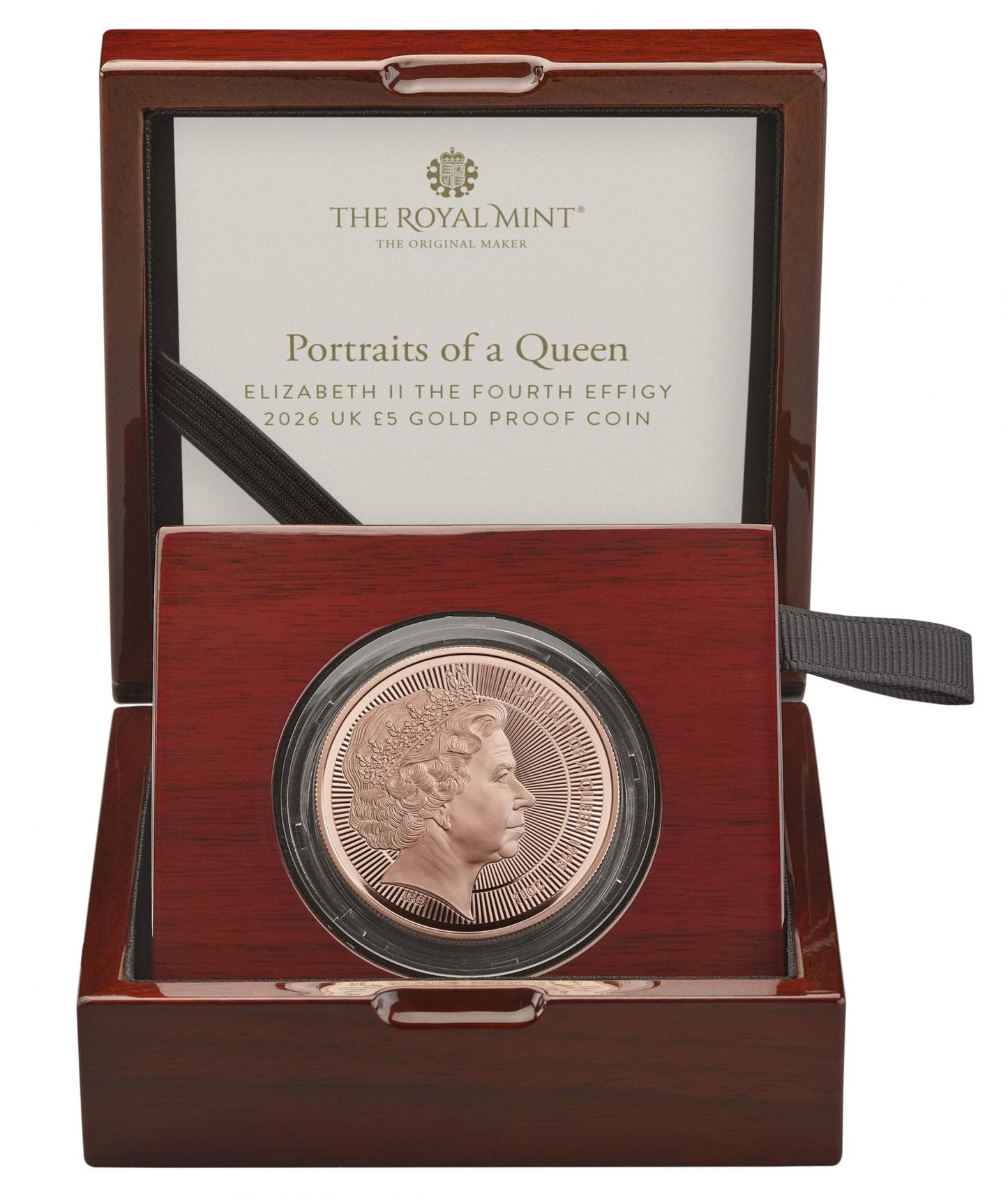Charles III 2026 gold proof £5 QEII Fourth Effigy