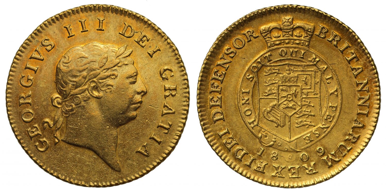 George III 1809 Half-Guinea, seventh bust