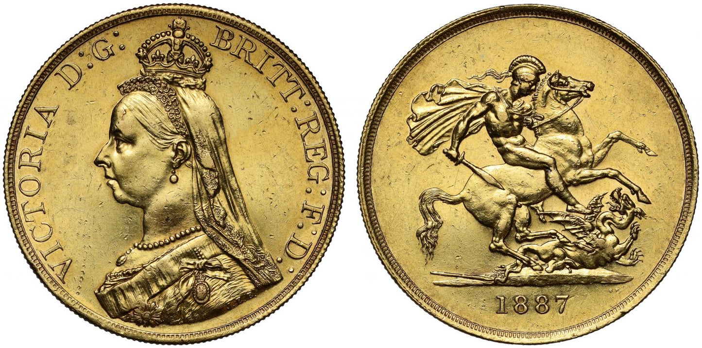 Victoria 1887 Five-Pounds, Golden Jubilee issue