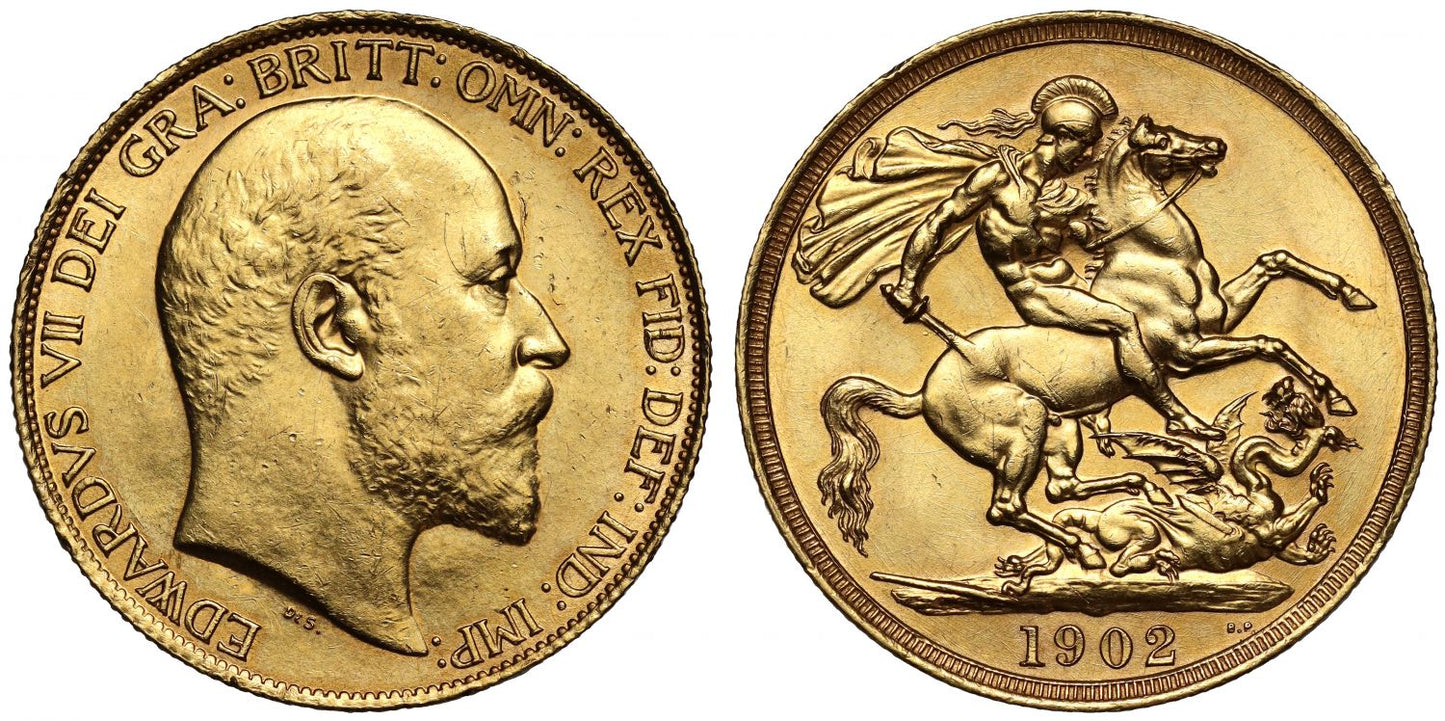 Edward VII 1902 Two-Pounds, currency issue, coronation year only issue