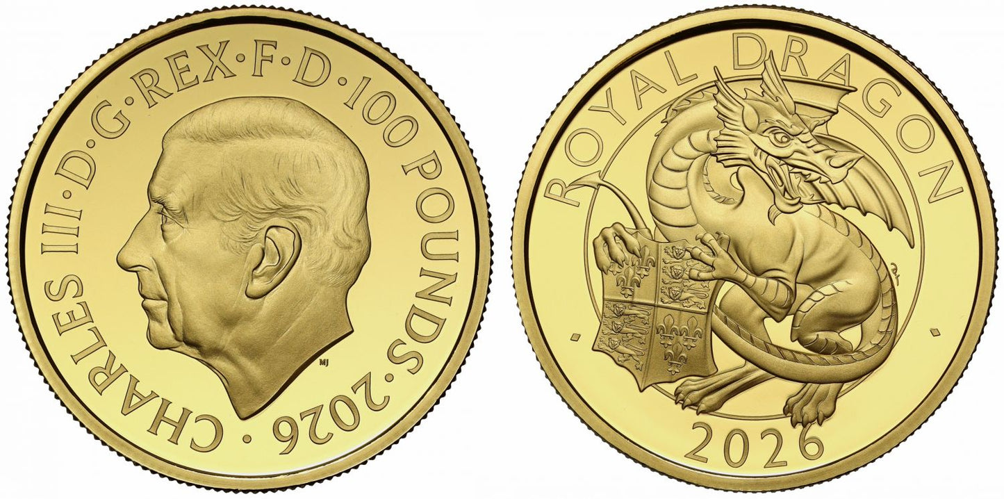 Charles III 2026 gold PF70 FDI 1oz The Royal Dragon