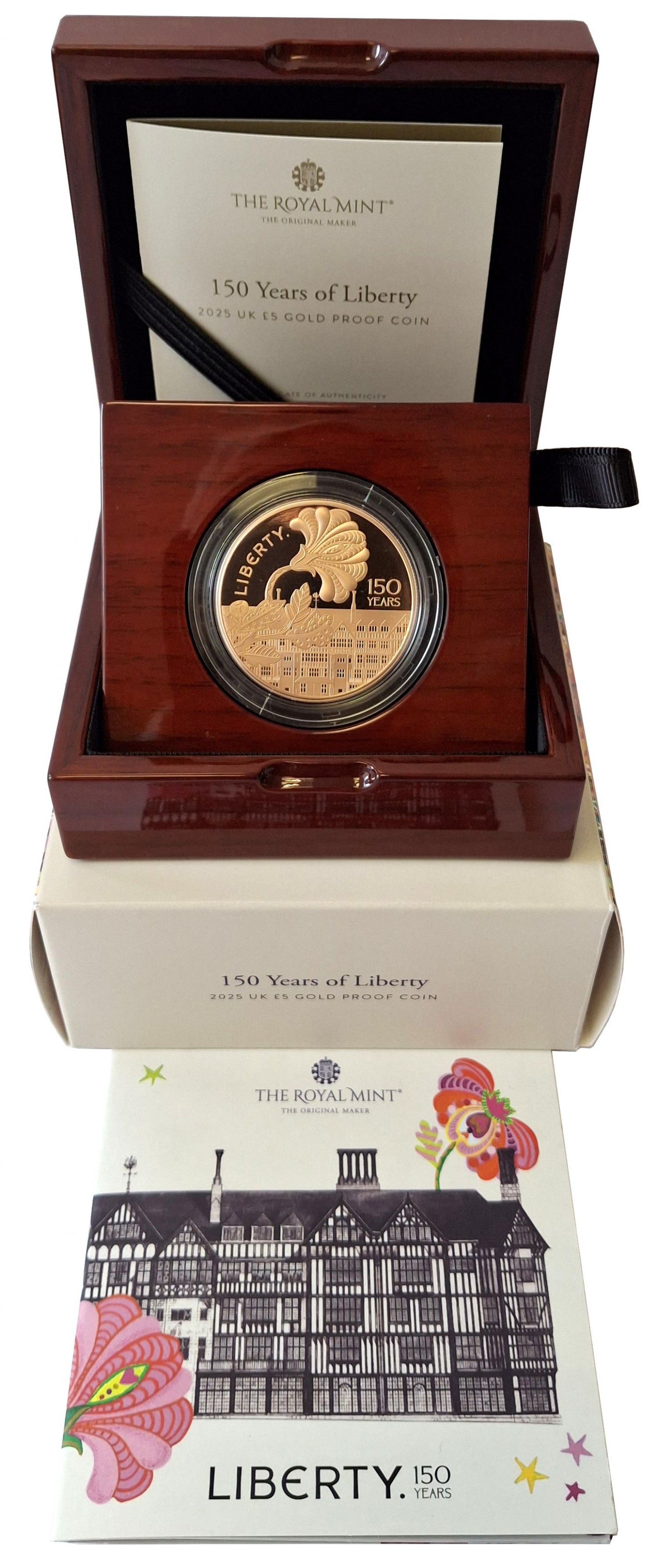 Charles III 2025 gold proof Five-Pounds '150 years of Liberty', low mintage