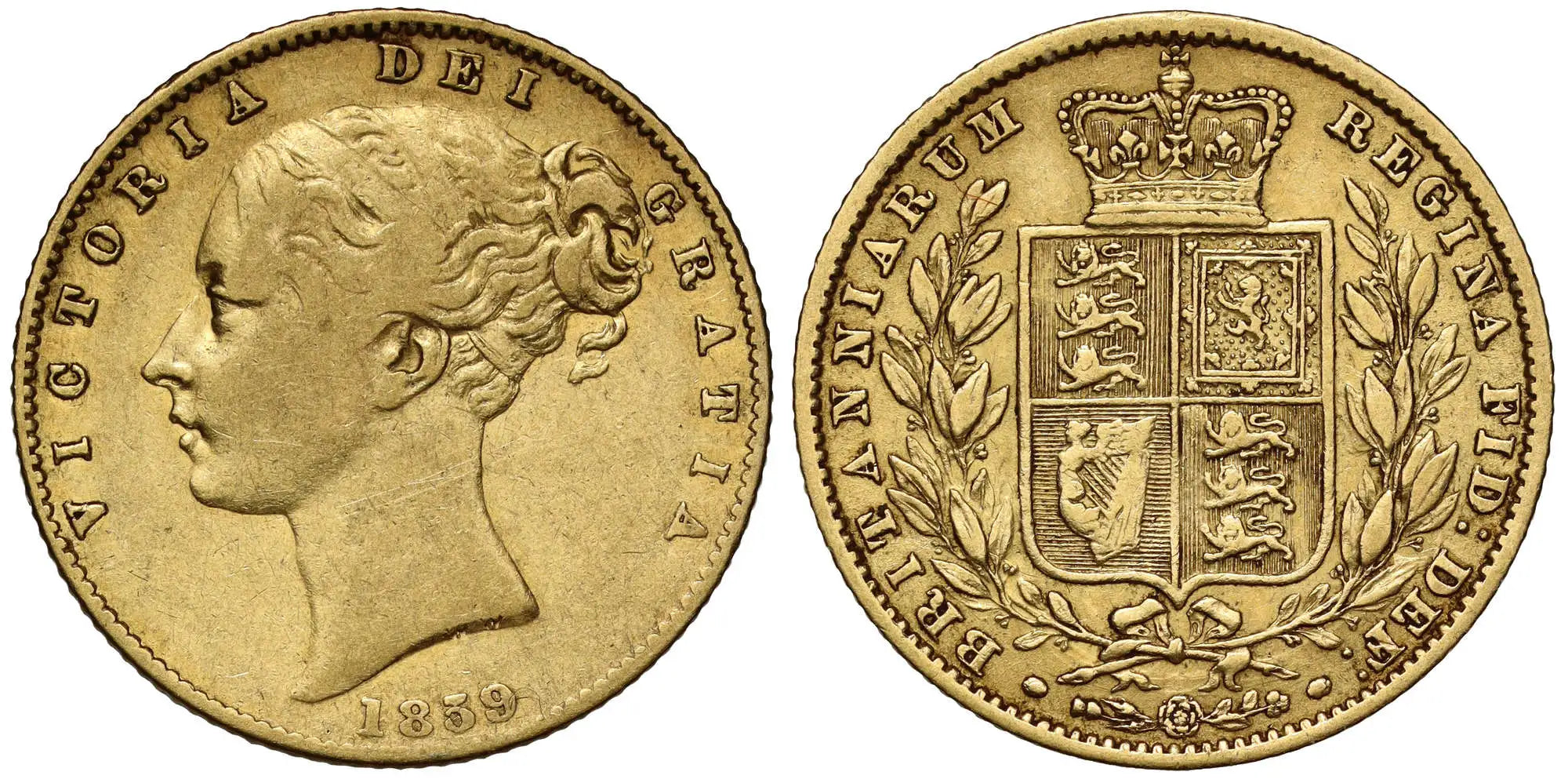 Victoria 1859 'Ansell' Sovereign, extra fillet line at rear of head