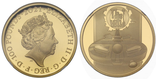 Elizabeth II 2021 PF70 FR gold 1oz The Who
