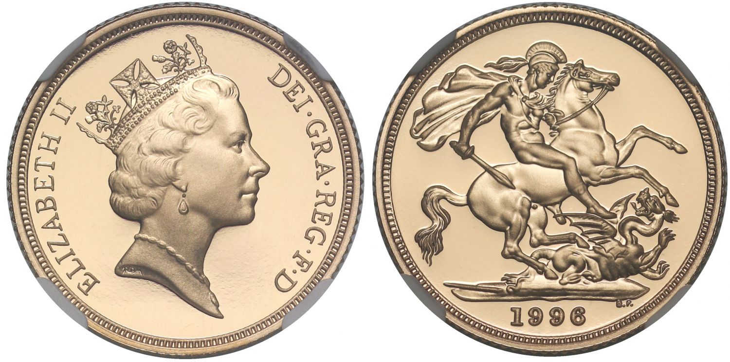 Elizabeth II 1996 PF70 UCAM sovereign