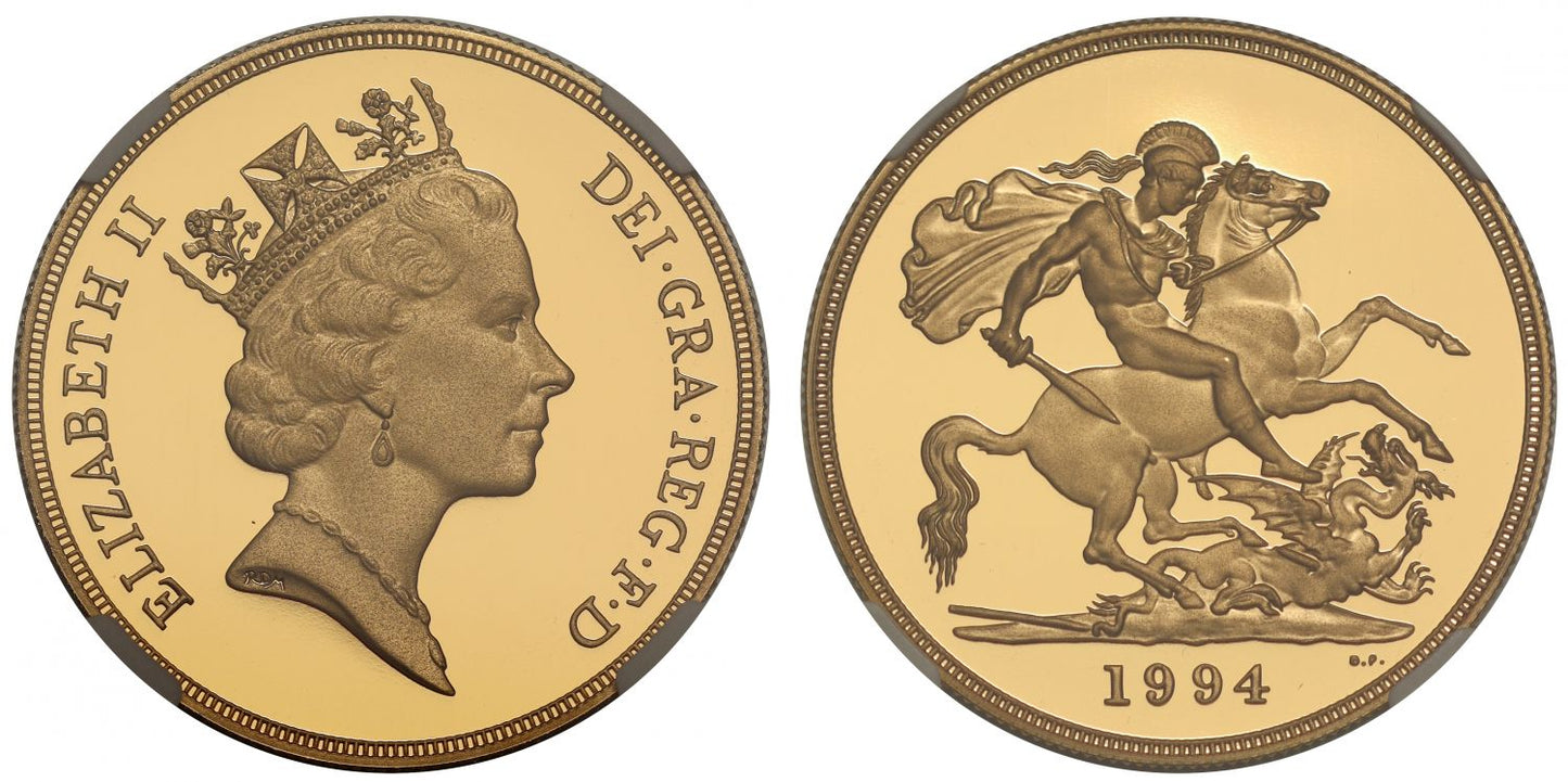 Elizabeth II 1994 gold PF70 Ultra Cameo Five-Pounds
