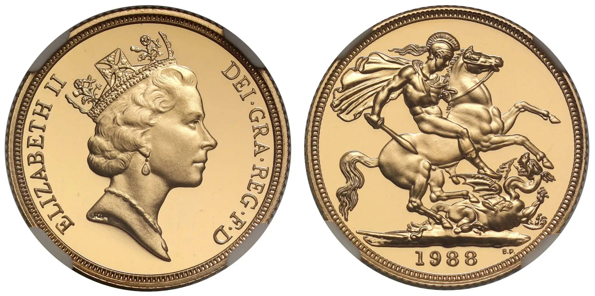 Elizabeth II 1988 PF70 UCAM gold Sovereign