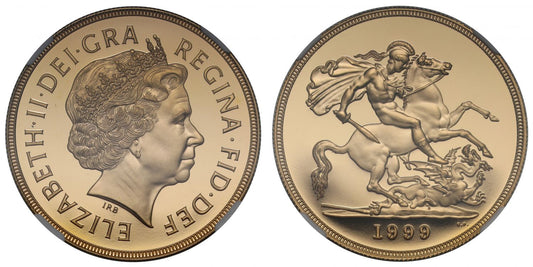 Elizabeth II 1999 PF70 UCAM gold Five-Pounds