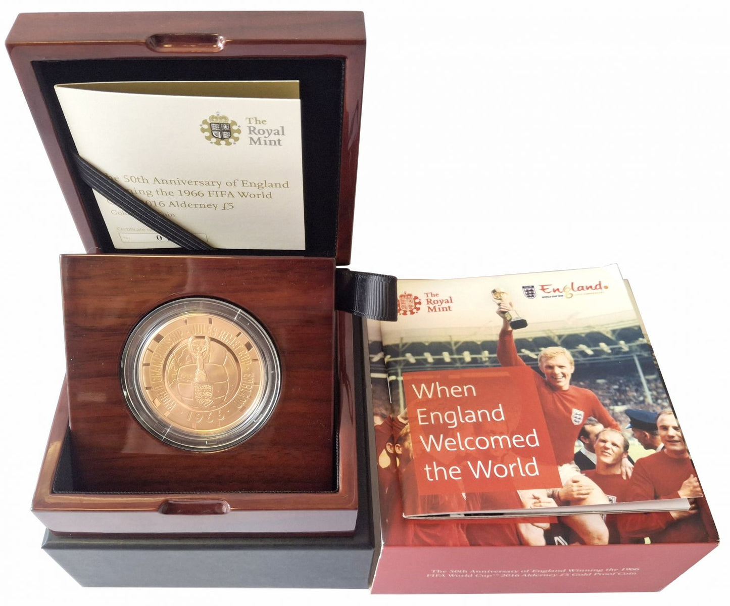 Alderney 2016 gold proof £5 FIFA World Cup 1966, Royal Mint