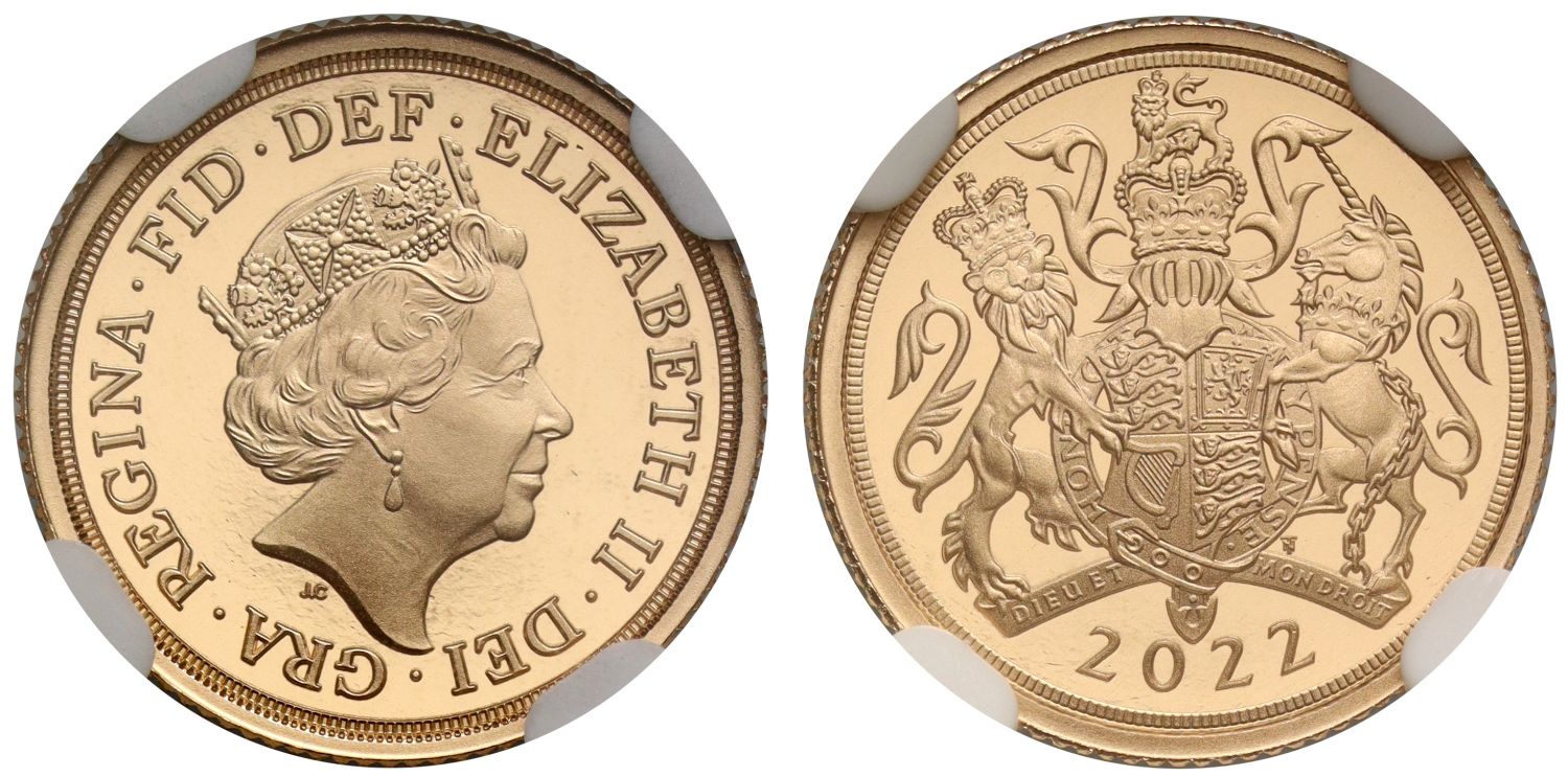 Elizabeth II 2022 Quarter-Sovereign PF70 UC Platinum Jubilee