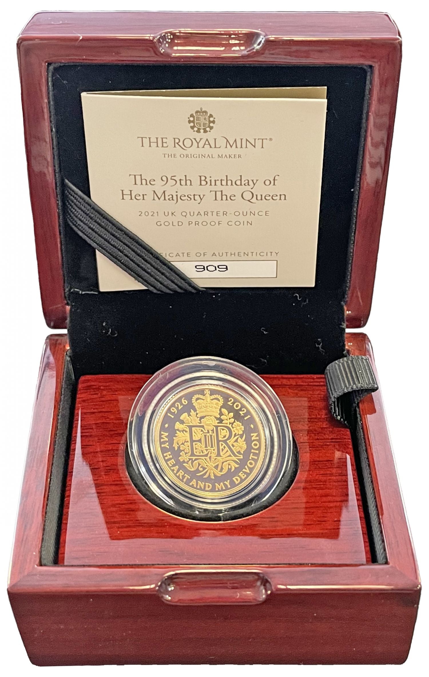 Elizabeth II 2021 gold proof 1/4oz 95th birthday