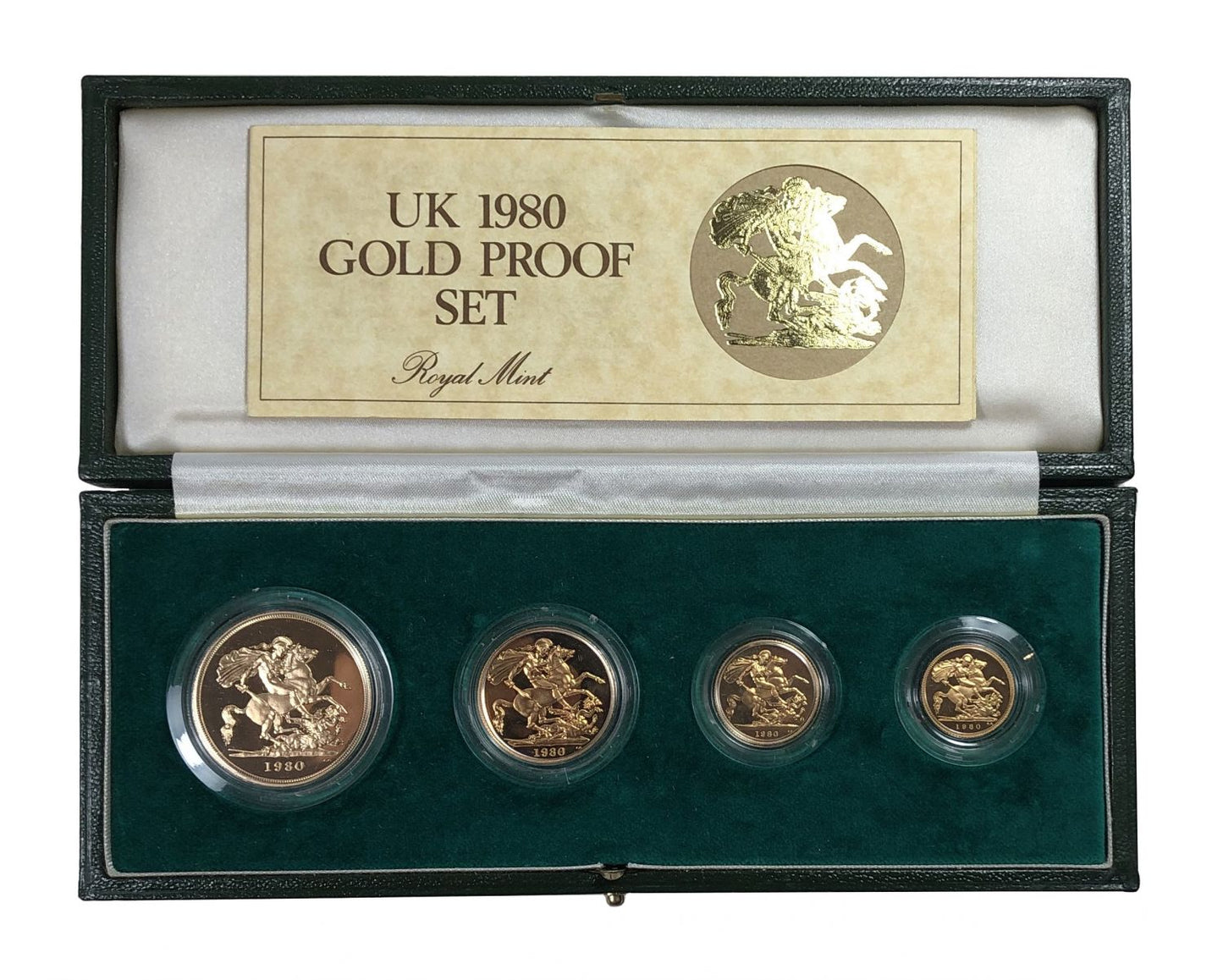 Elizabeth II 1980 4-coin gold proof Set