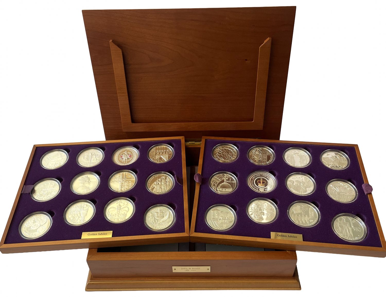 Elizabeth II 2002 24-coin silver Set Golden Jubilee