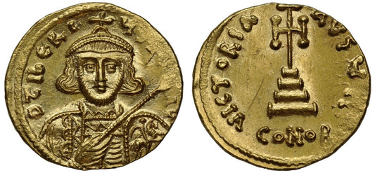 Tiberius III, Gold Solidus, Constantinople.